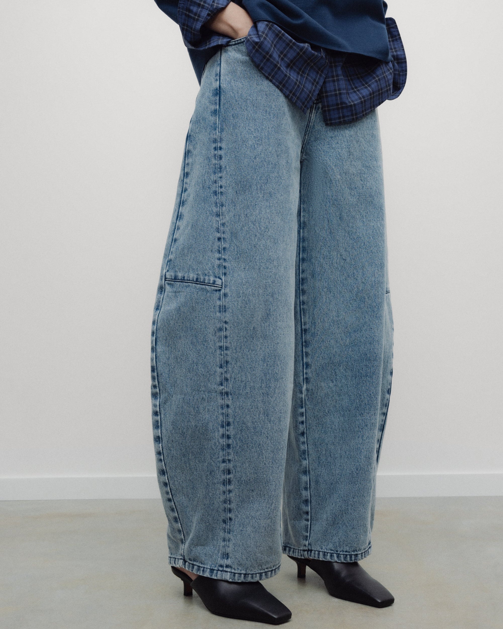 The New Society Barrel Jeans