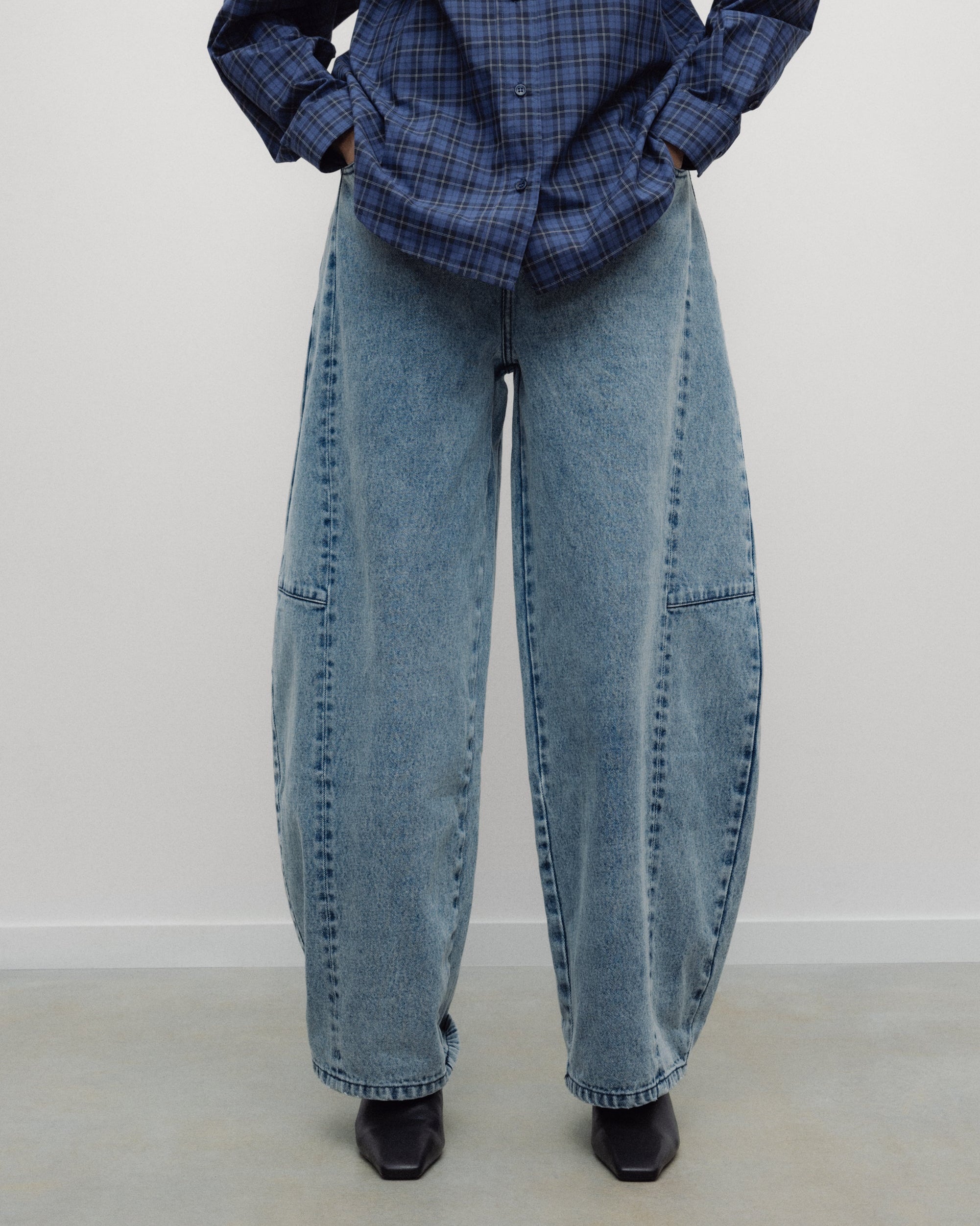 The New Society Barrel Jeans