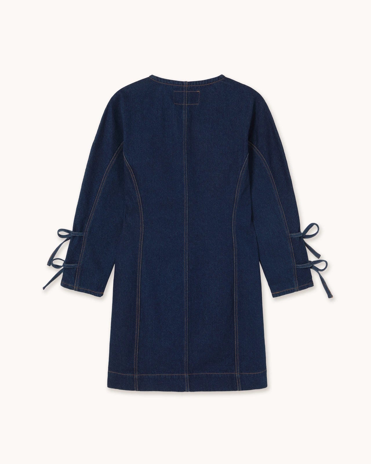 The Tiny Big Sister Lace Denim Mini Dress Jurken