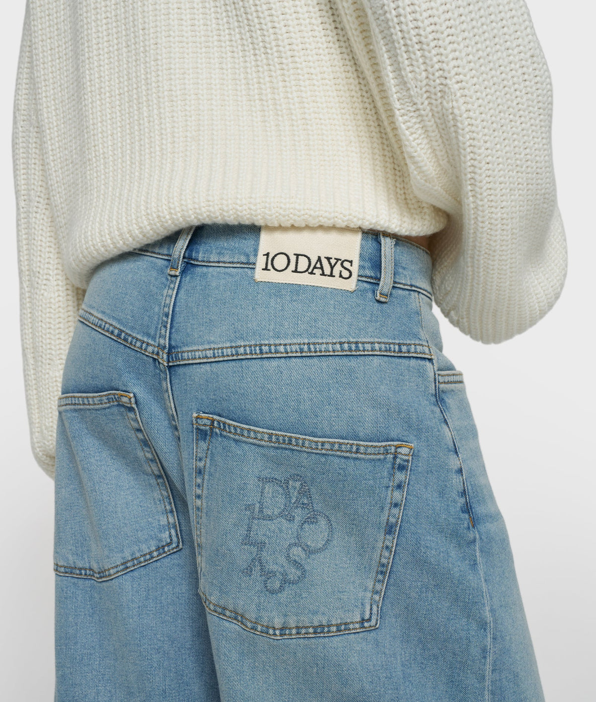 10DAYS Wide tapered denim pants