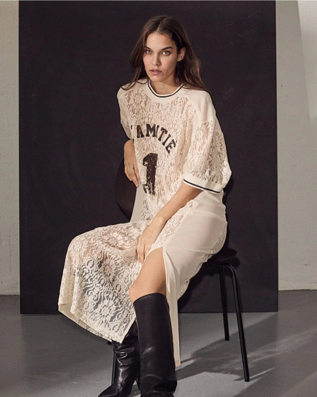 Haute L'amitié Lace Football Jurk Jurken