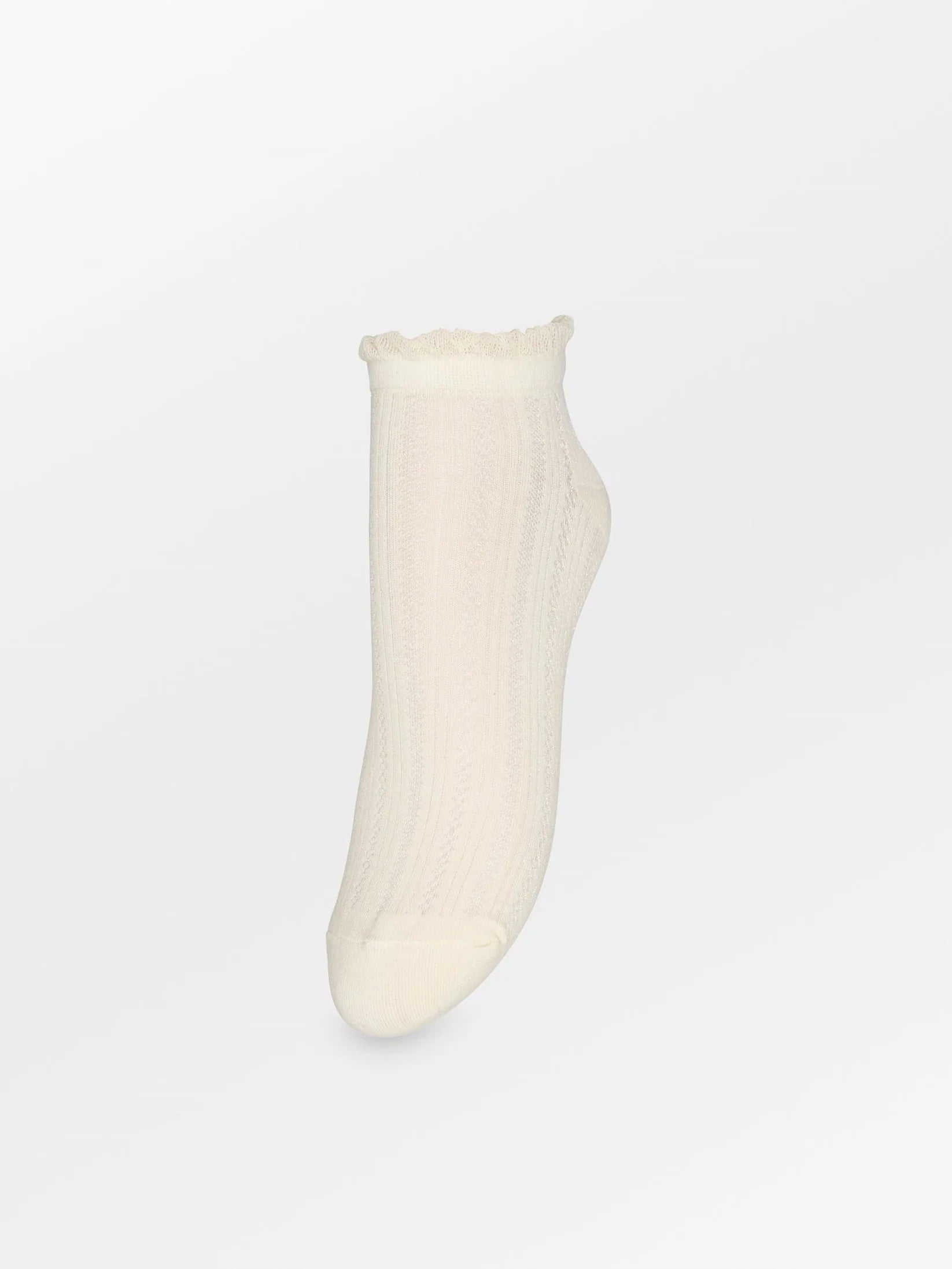 Becksöndergaard Crochia Cotta Short Sock Birch White Accessoires