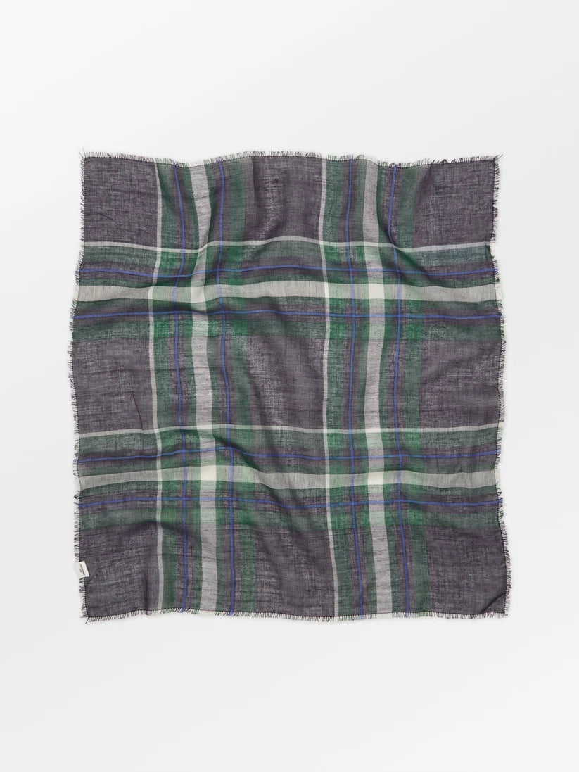 Becksöndergaard Plaidia Cowea Scarf Naval Academy Blue 55 x 55 cm