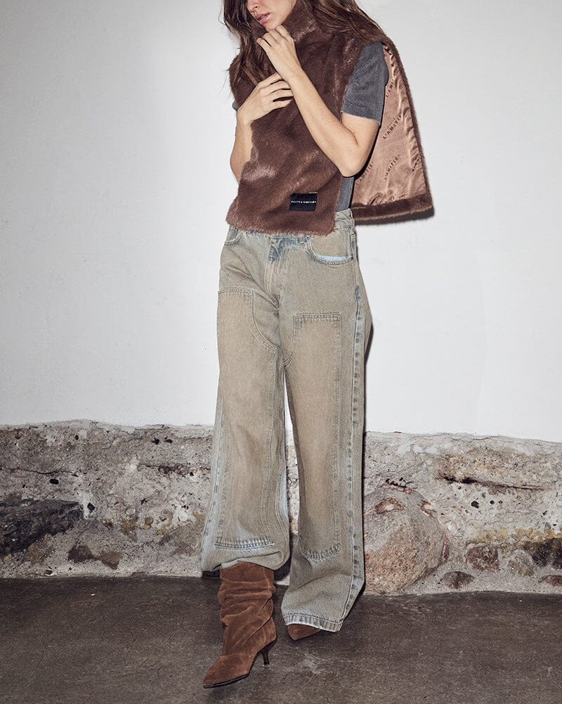 Haute L'amitié Celeste Patch Vintage Tall Jeans