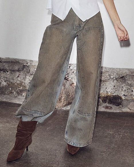 Haute L'amitié Celeste Patch Vintage Tall Jeans
