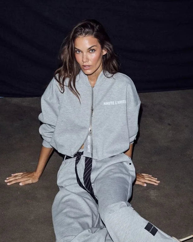 Haute L'amitié Maxi Crop Zip Sweat HL10880