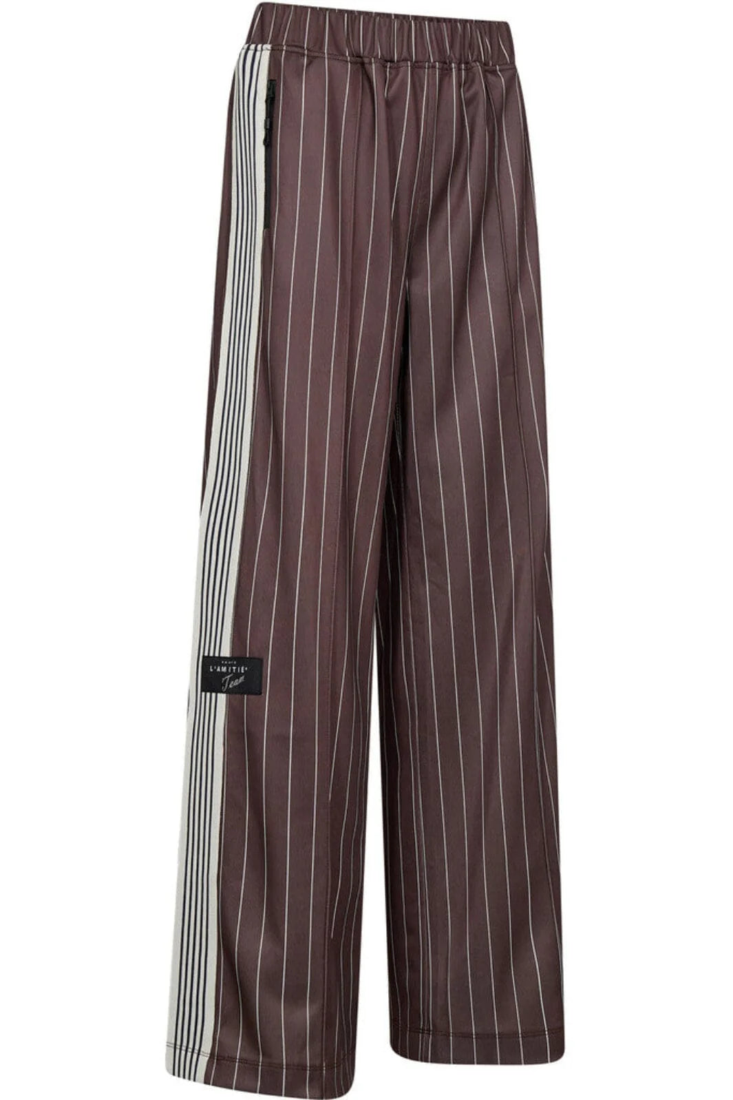 Haute L'amitié Baggy Pinstripe Track Tall Pants Broeken