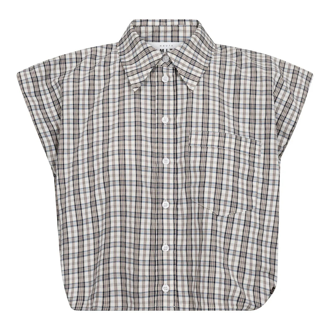Haute L'amitié Dinnie NS Mini Check Shirt Off-White Beige