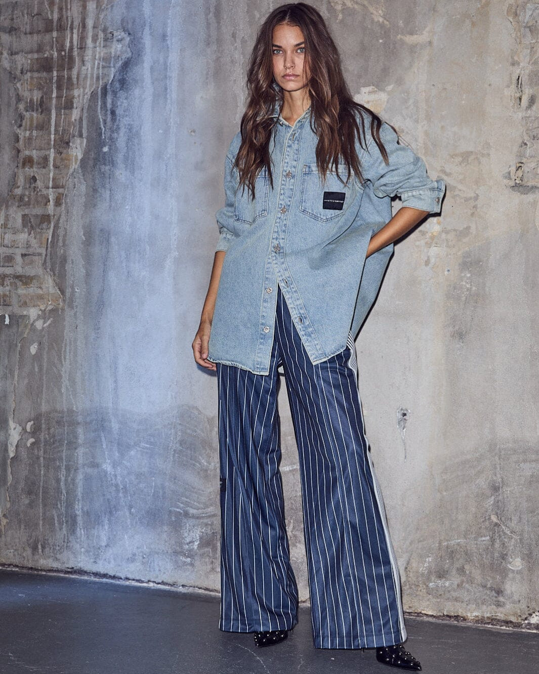 Haute L'amitié Miley Denim Shirt Blouses