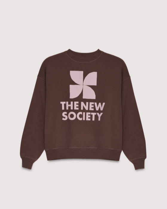 The New Society Logo Sweatshirt Roast Truien & Vesten