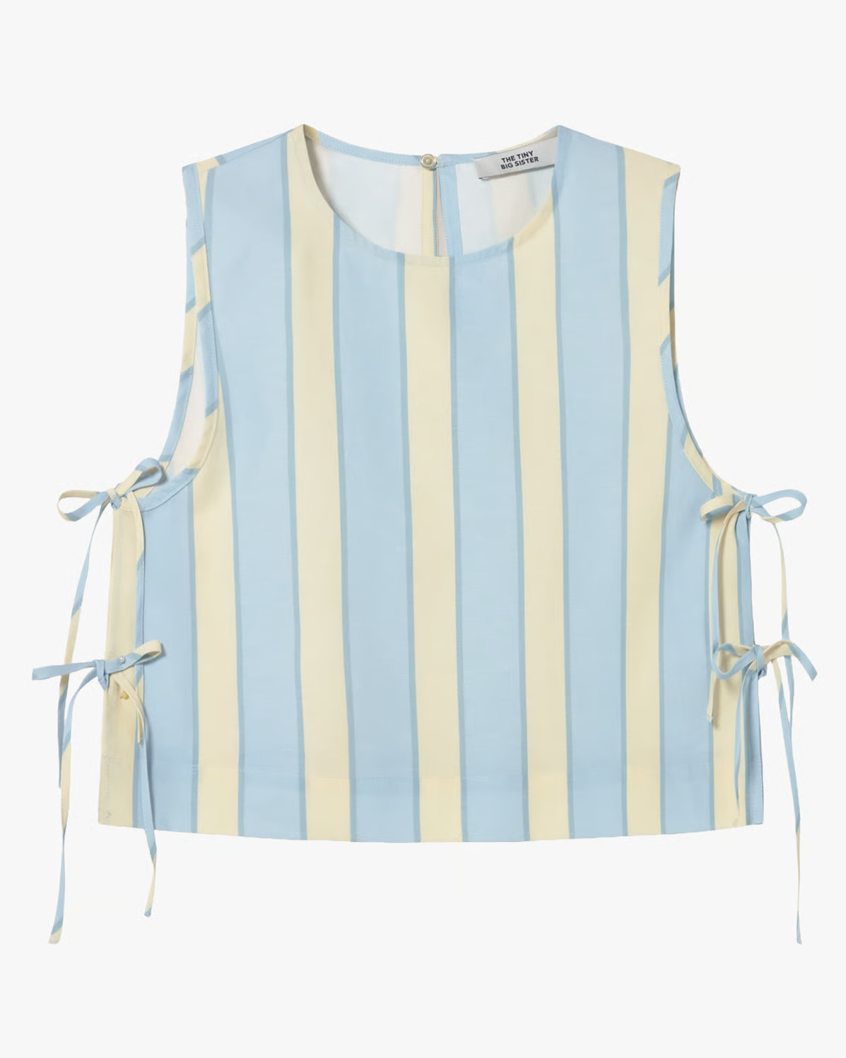 The Tiny Big Sister Retro Stripes Top Pretty Blue Dusty Yellow