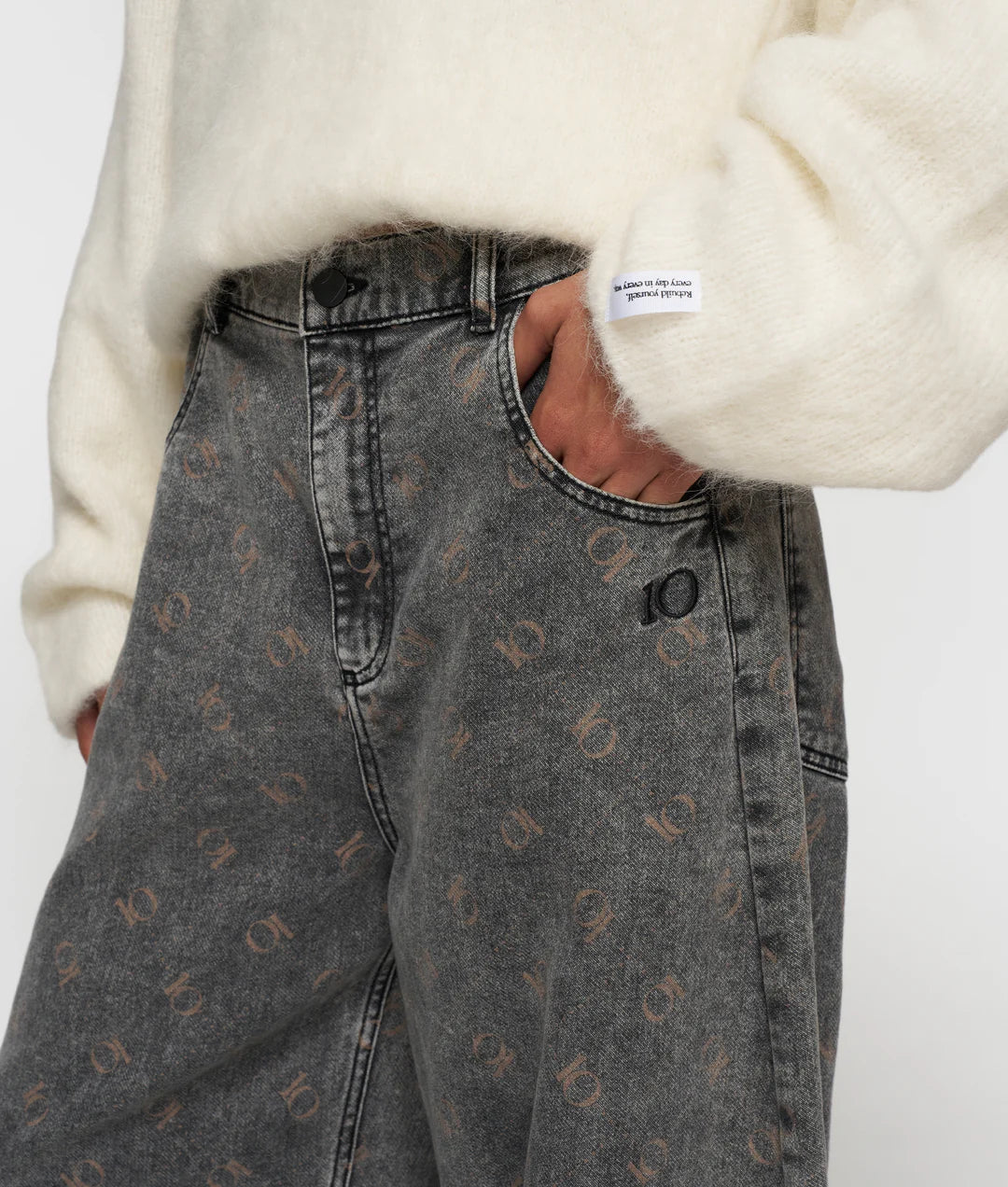 10DAYS Western Pants Monogram Jeans