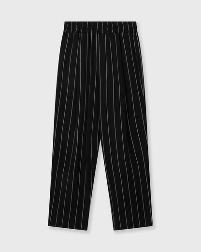 10DAYS Flowy Pants Pinstripe Black Broeken