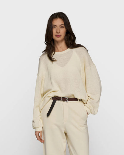 10DAYS Mesh Sweater Soft Vanilla Truien & Vesten