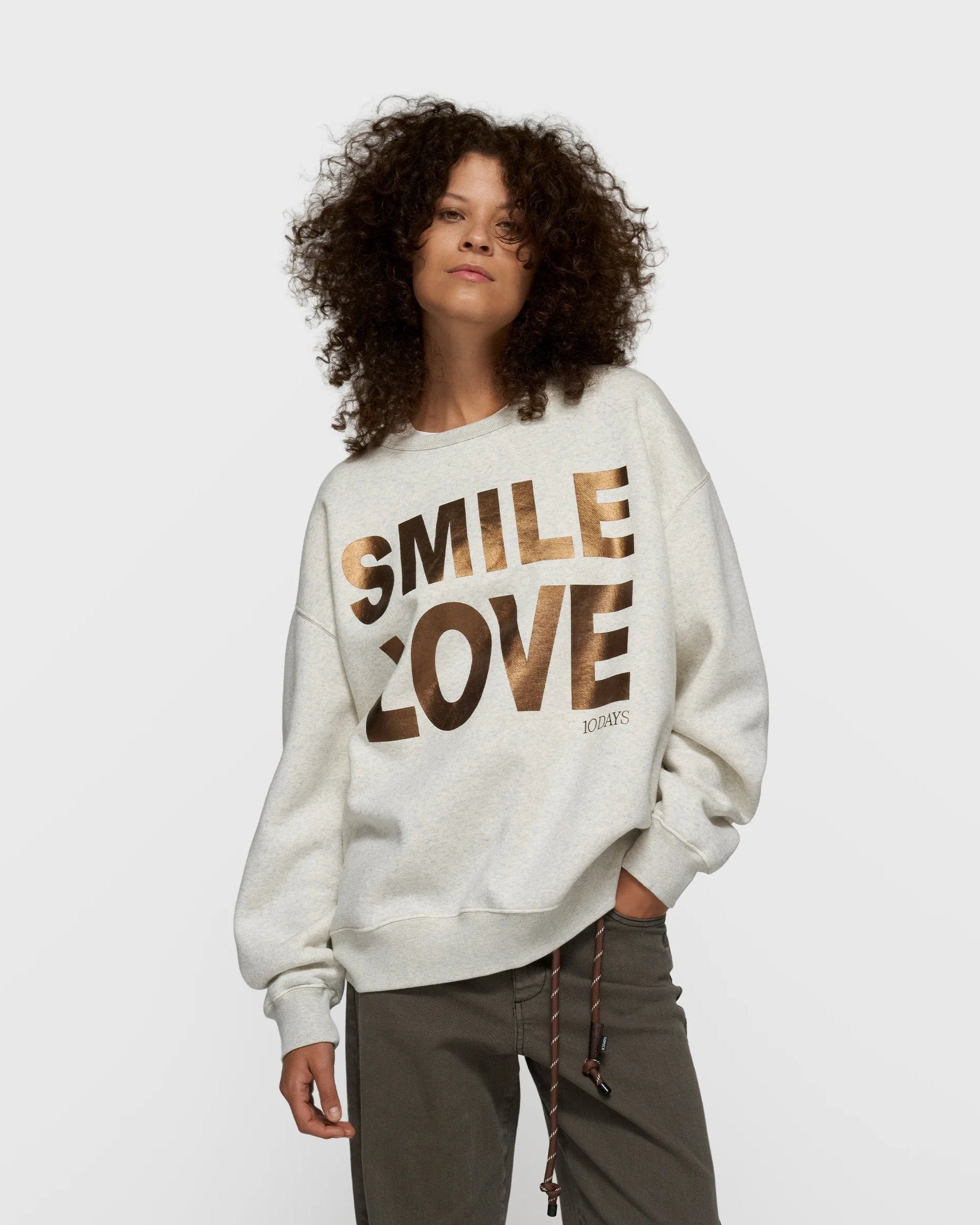10DAYS Statement Sweater Smile Love Truien & Vesten