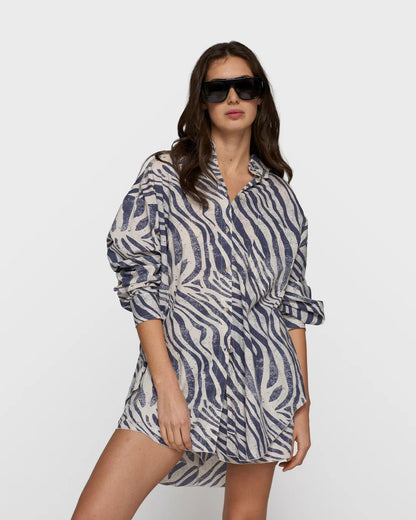 10DAYS Zebra Voile Blouse