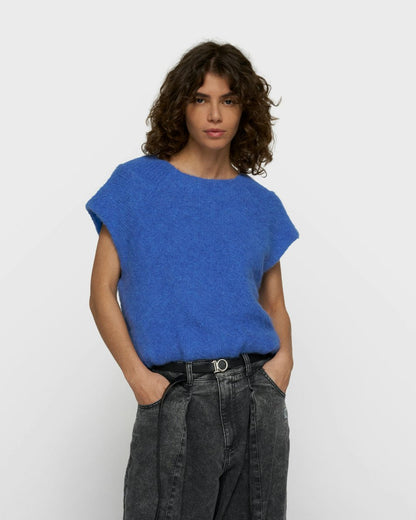 10DAYS Hairy Knit Balloon Top