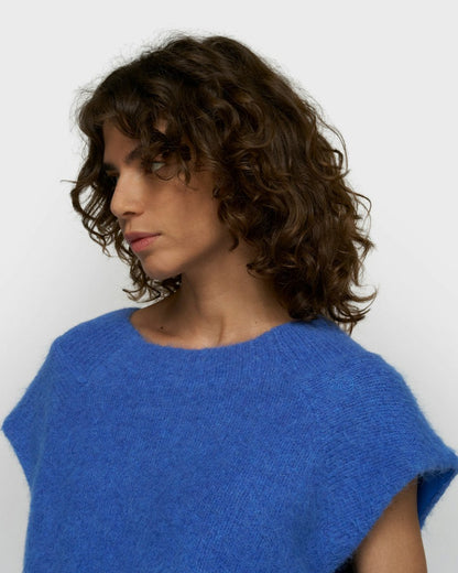 10DAYS Hairy Knit Balloon Top