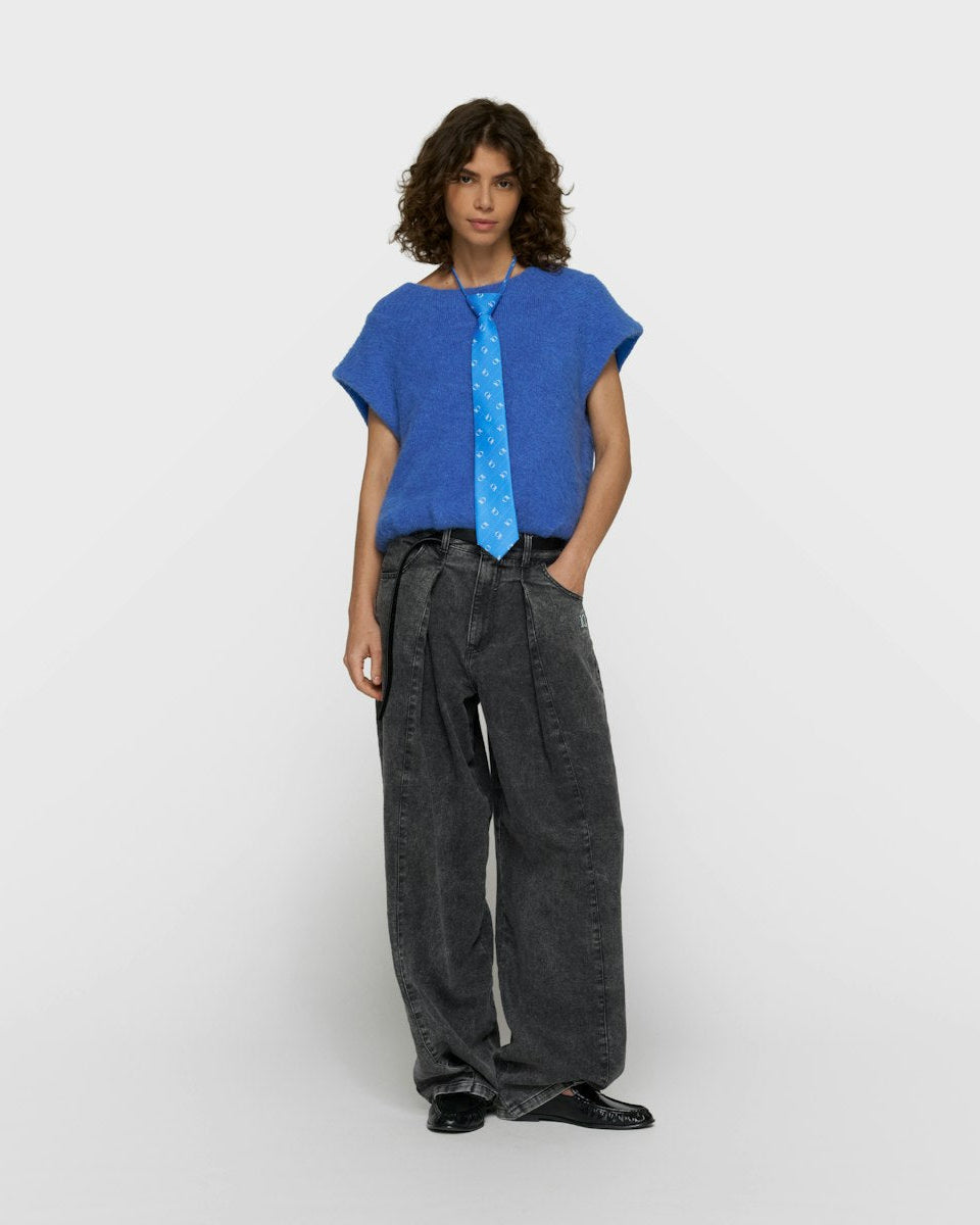 10DAYS Hairy Knit Balloon Top