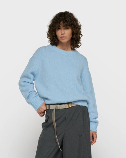 10DAYS Hairy Knit Sweater Angel Blue