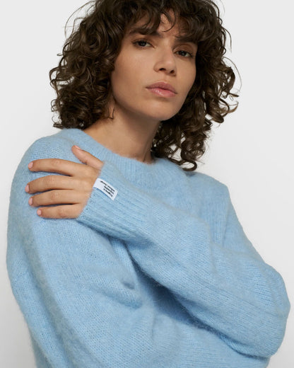 10DAYS Hairy Knit Sweater Angel Blue