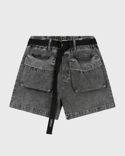 10DAYS Utility Shorts Jog Denim Black