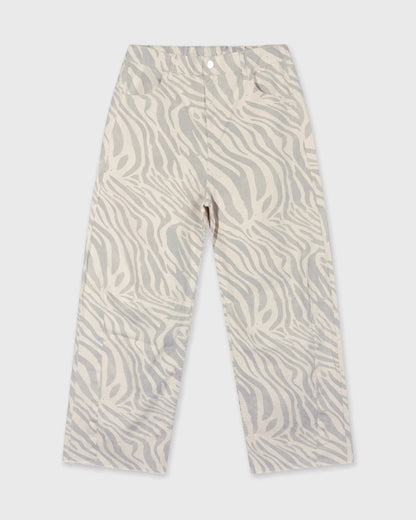 10DAYS Western Zebra Pants Ecru