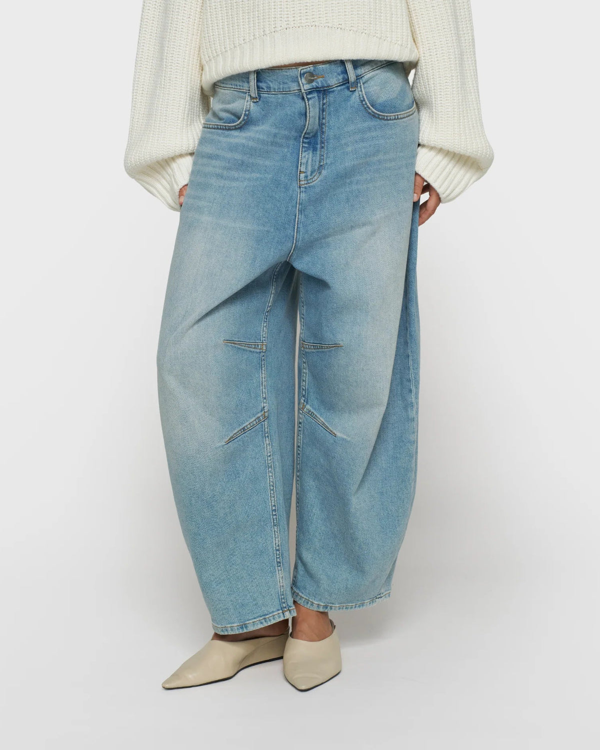 10DAYS Wide tapered denim pants