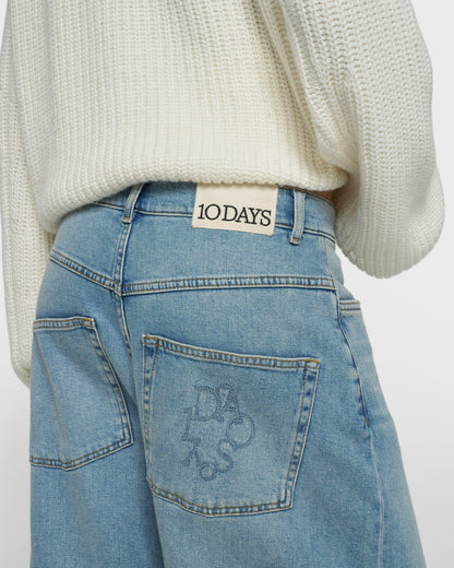 10DAYS Wide tapered denim pants