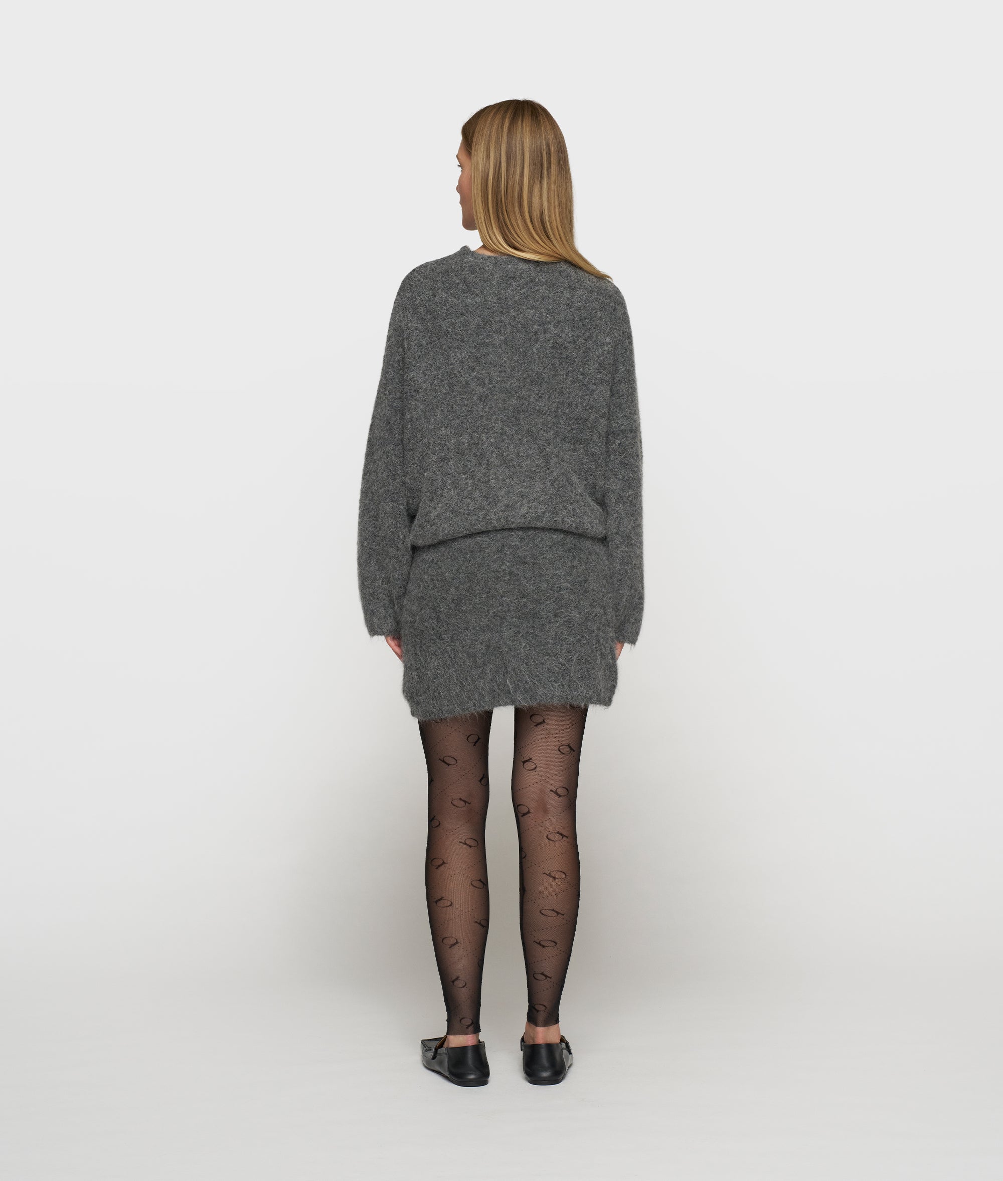 10DAYS Mini Hairy Knit Skirt Rokken