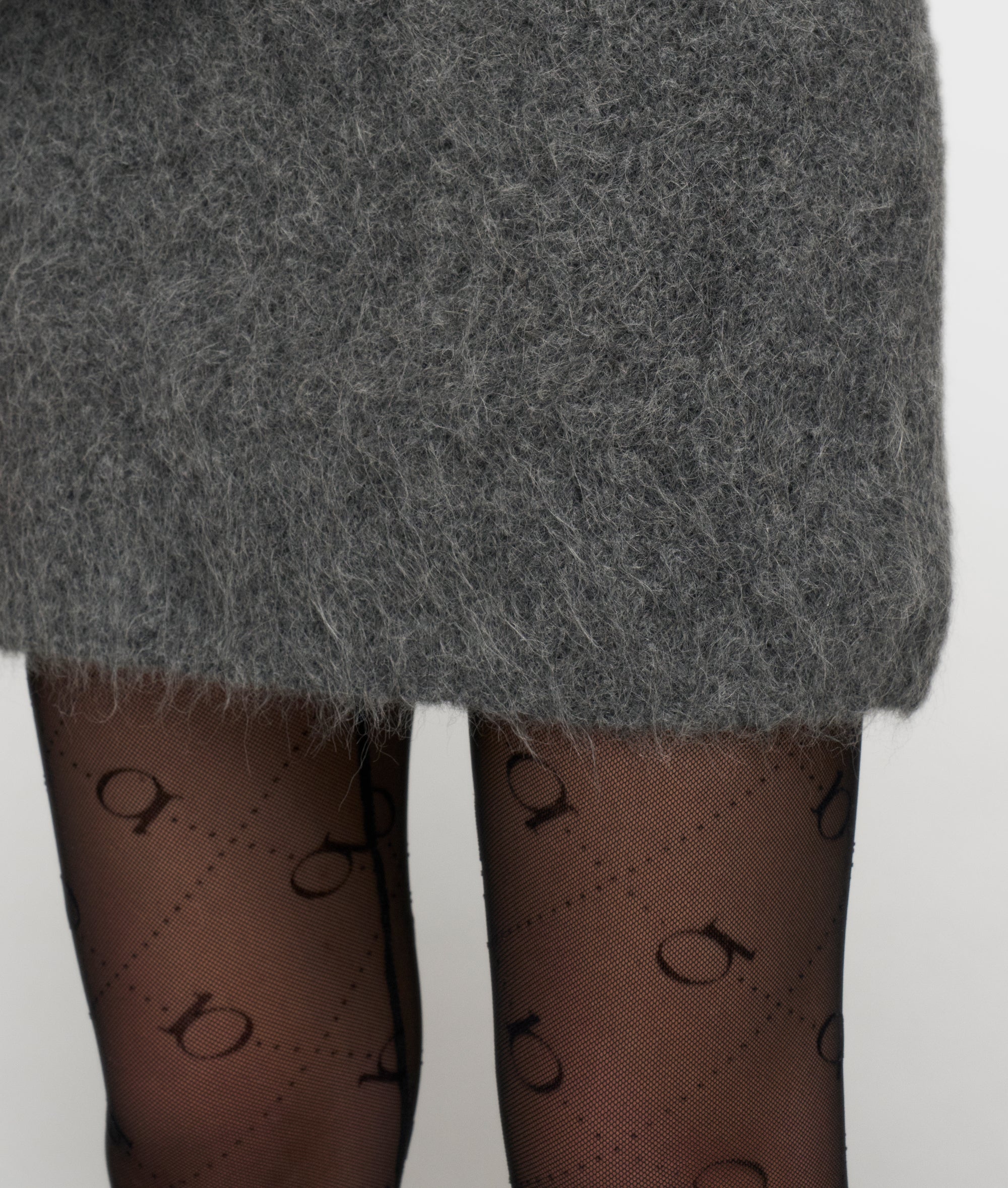 10DAYS Mini Hairy Knit Skirt Rokken