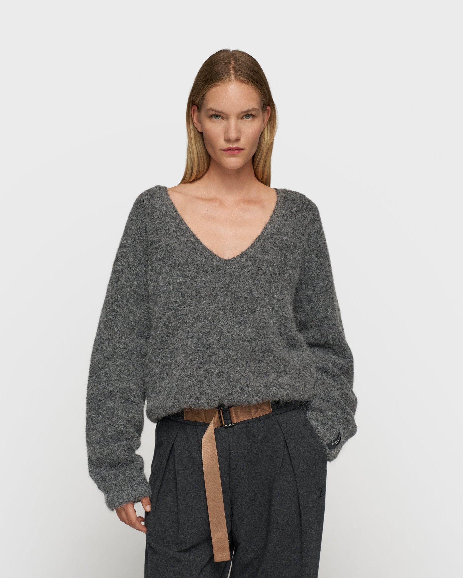 10DAYS Pleat Hairy Knit Sweater Truien & Vesten
