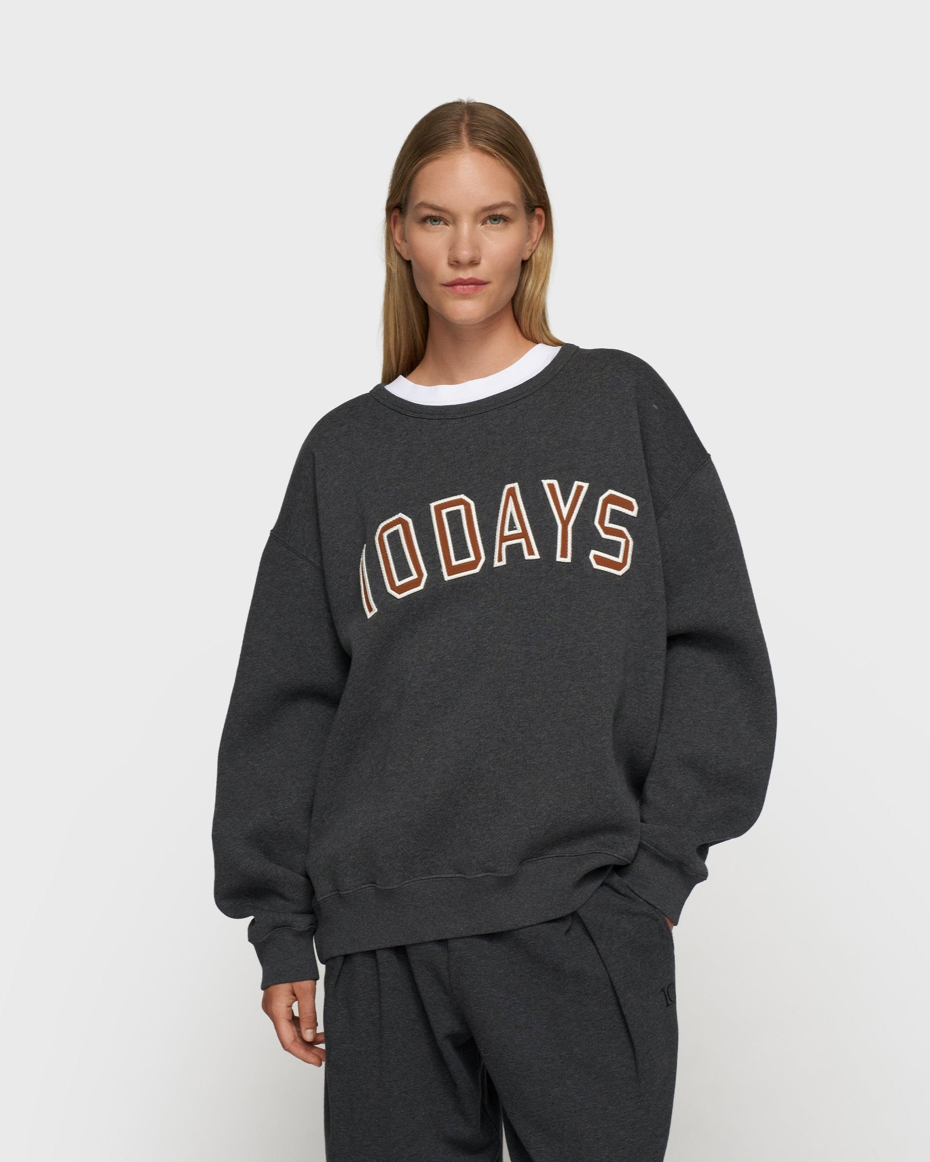 10DAYS Statement Sweater Antra Melange Truien & Vesten