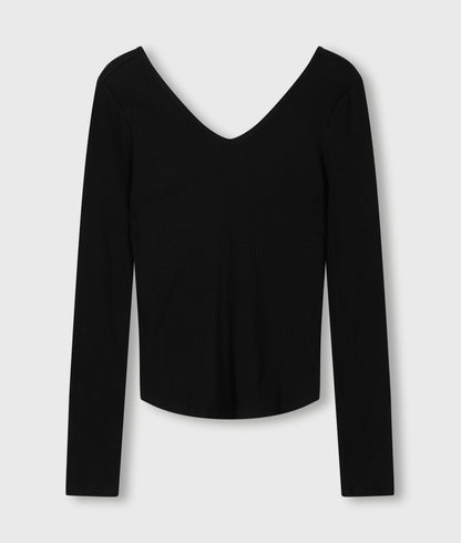 10DAYS T-shirt lange mouwen Black Tops