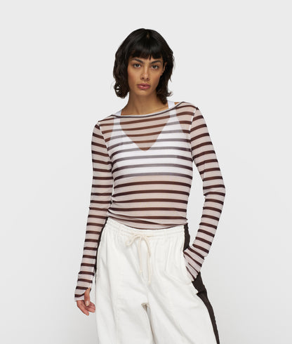 10DAYS Mesh long sleeve stripes Blazers & Jasjes