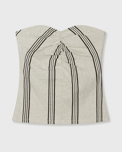 10DAYS Strapless Top Stripes Tops