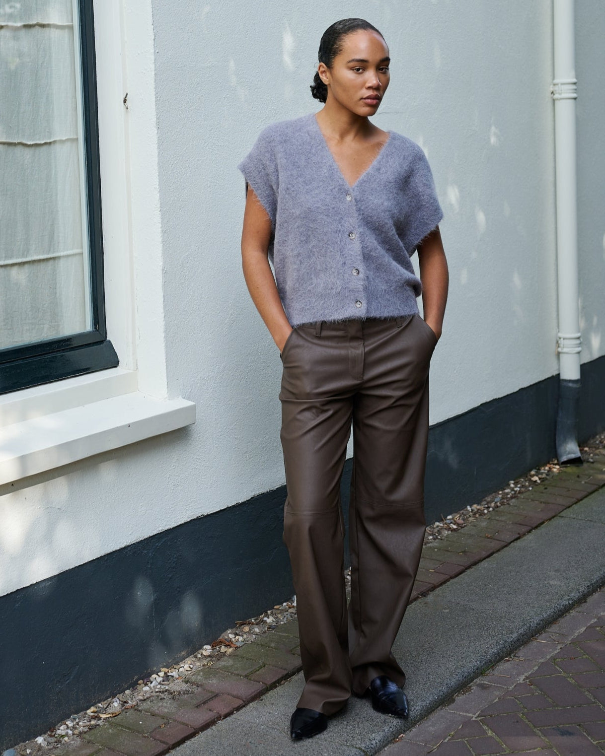 Knit-Ted Naomi Pants Choco Broeken