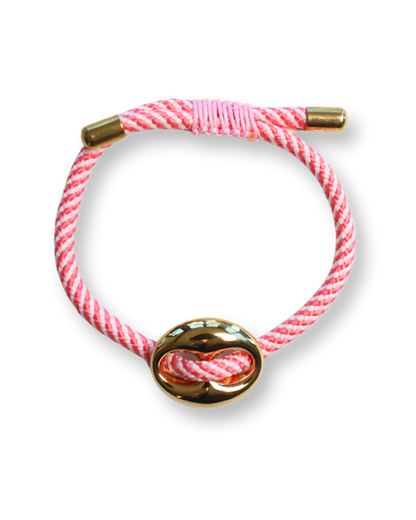 Bonnie Studios Bean Bracelet Pink Rope