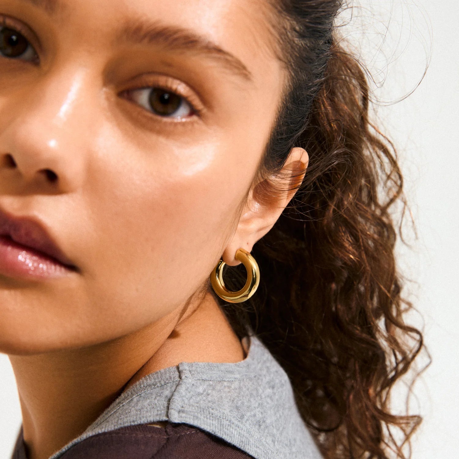 Pilgrim Phase hoops medium goud Sieraden