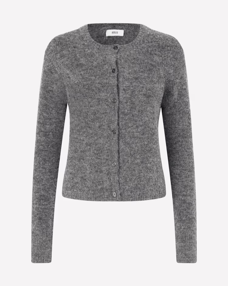 Envii Enada Cardigan Dark Grey Melange Truien & Vesten