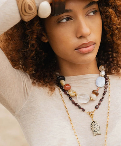 Le Veer Garnet Stone Ketting