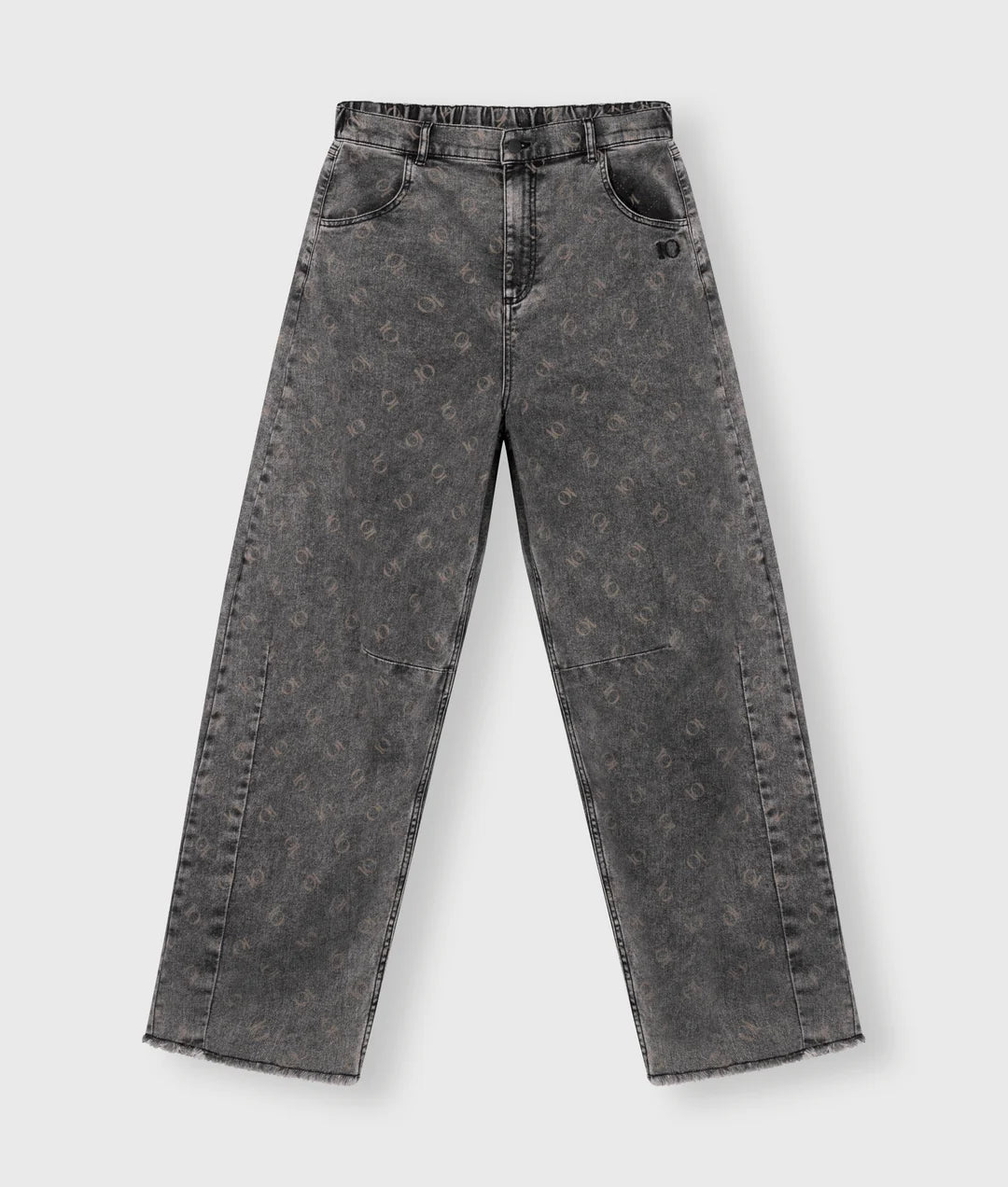 10DAYS Western Pants Monogram Washed Black Jeans