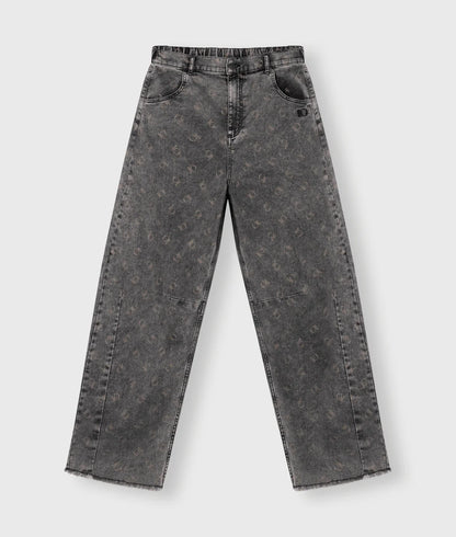 10DAYS Western Pants Monogram Washed Black Jeans