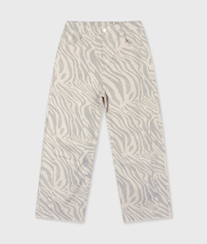 10DAYS Western Zebra Pants Ecru