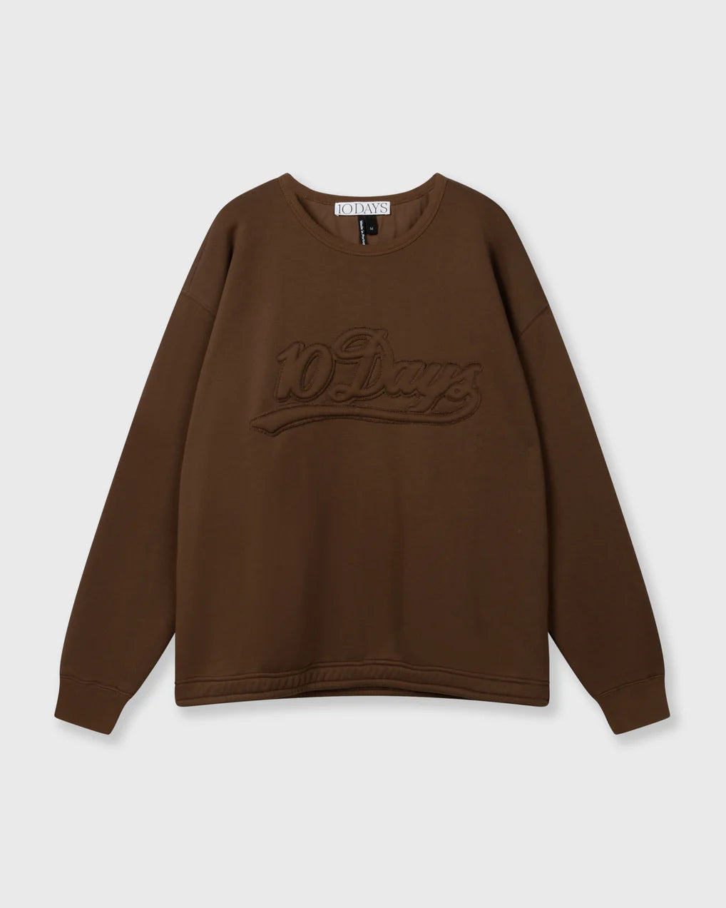 10DAYS Statement Sweater Dark Truffle Truien & Vesten