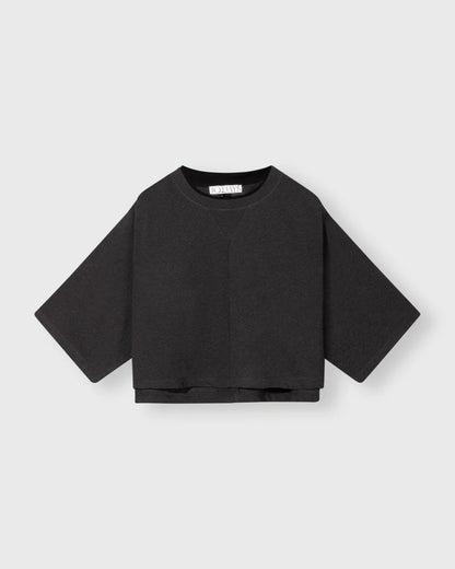10DAYS Cropped Gathering Sweater Antra Melange Truien & Vesten