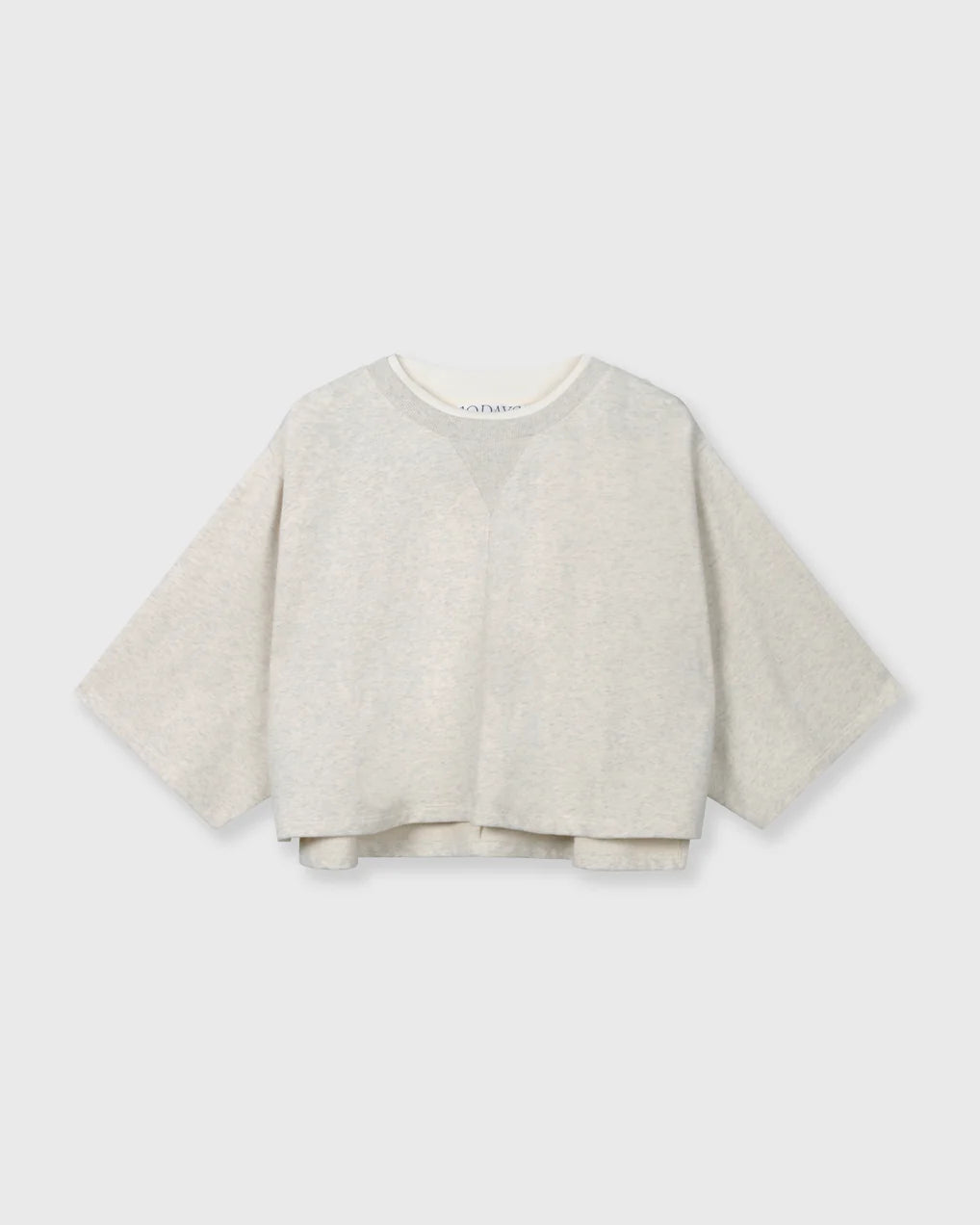10DAYS Shoulder Gathering T-Shirt Soft White Melange T-shirts