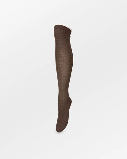 Becksöndergaard Scallop Knee Sock Melange Brown Accessoires