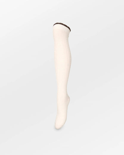 Becksöndergaard Scallop Knee Sock Birch White Accessoires