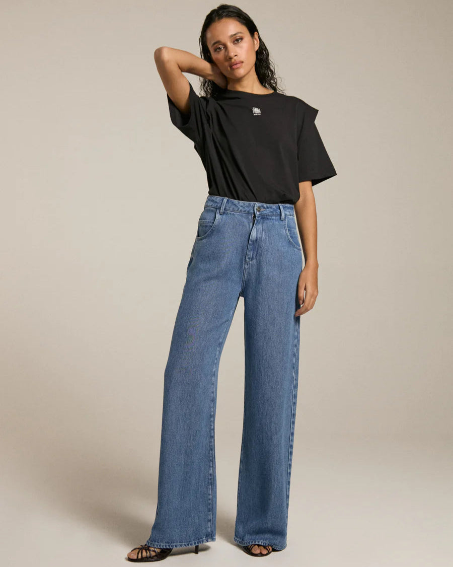 Homage to Denim Flowy Palazzo Jeans Jeans
